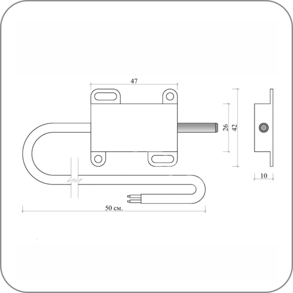 Выключатель для распашной двери K09 (Черный арт. Q-7099 код 27-0181)