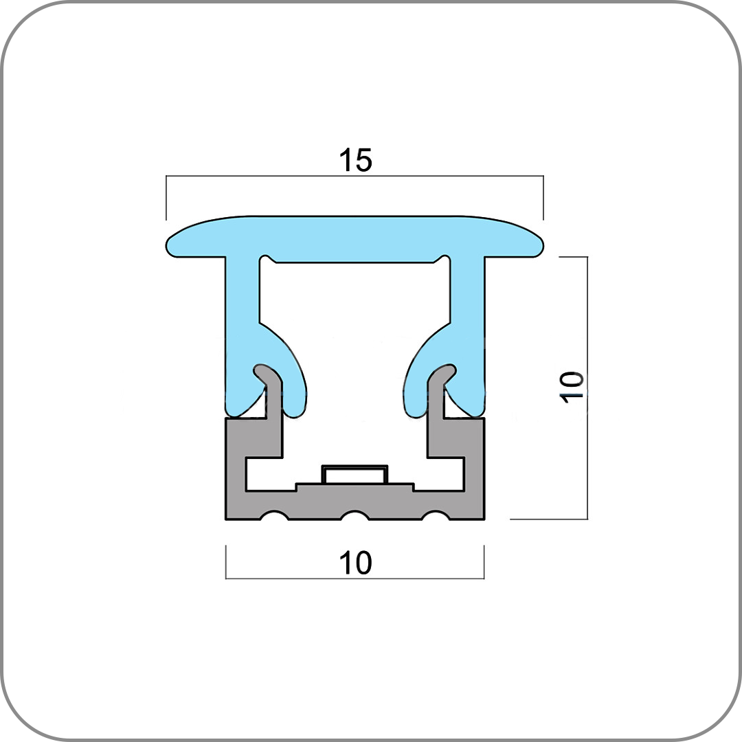 Профиль врезной для светодиодной ленты размеры