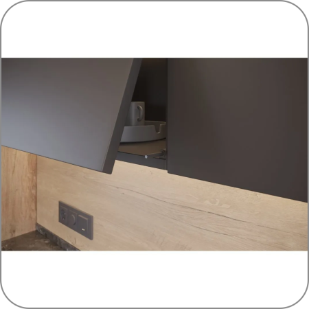 Толкатель накладной GTV Salto Nova длинный с магнитным окончанием, черный