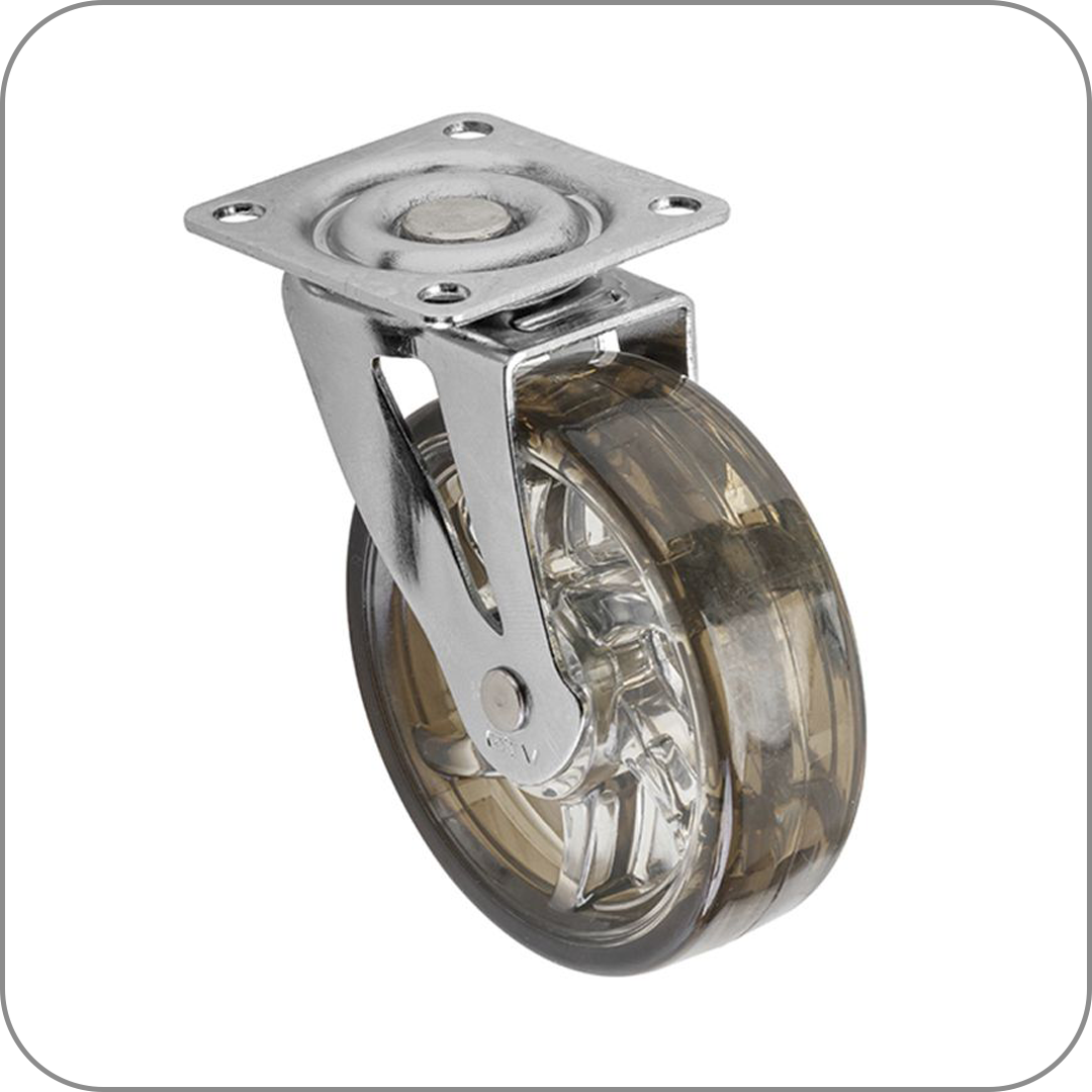  Колесо мебельное поворотное, GTV (Коричневый, d-50 арт. KM-B050MM-30 код 16-0151)    