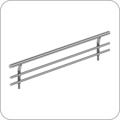 S-8602 Рейлинг бортик [400 мм], 400*15*65 (хром)