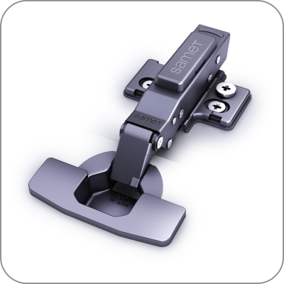 Петля Samet, MASTER SPECTRUM с доводчиком 3D, Накладная, +накладка на чашку и плечо, 2шт, антик