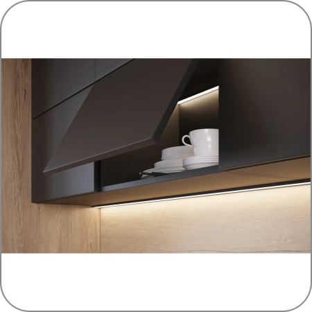 Толкатель накладной GTV Salto Nova длинный с магнитным окончанием, черный