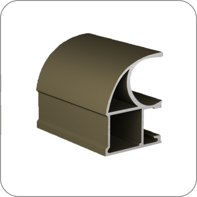 Ручка, верикальный ассиметричный профиль (шампань глянец) 5500