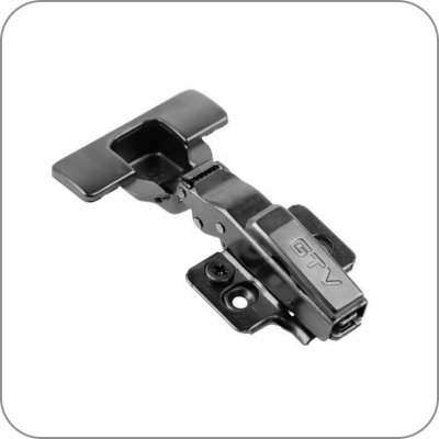 Петля GTV, SILENTO PRO, накладная, CLIP-ON, 3D, черный, саморез