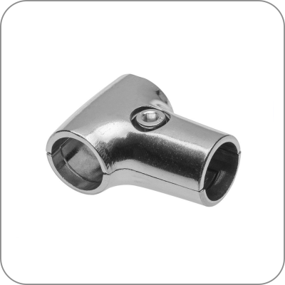 Держатель Т-образный для 2-ух труб, концевой, Хром