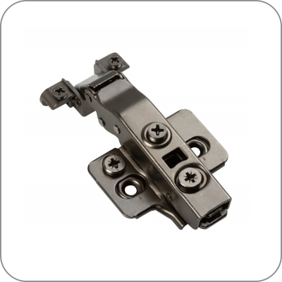 Петля GTV, SILENTO PRO, накладная для узких алюм. рамок, беспружинная, CLIP-ON, 3D, саморез, черный