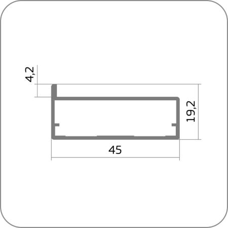Алюминиевый профиль рамочный F1-30 (Золото арт. F1-30 код 28-0058)