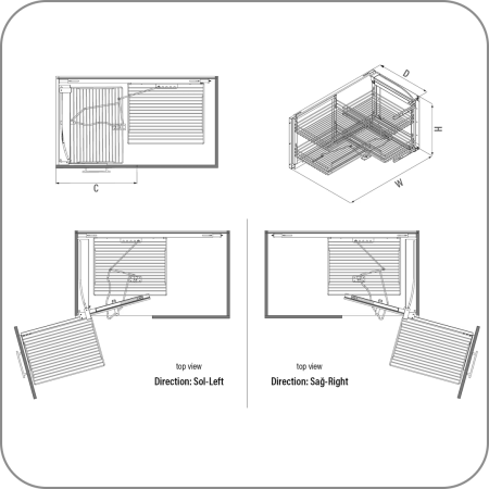 Волшебный уголок Starax - Fixed классик, Хром, с доводчиком, Левое, 450