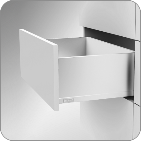 Ящик Samet - FLOWBOX, H-256, с доводчиком и 3D регулировкой (Белый, 500 арт. Q-0572 код )