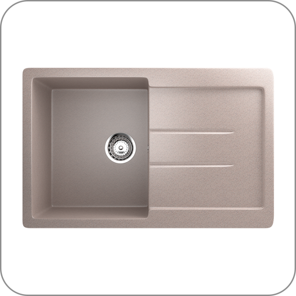 Мойка односекционная, мин. база 600 мм, U-507 (302 - Песочный арт. U-507-302 код 31-0351)