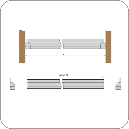 Профиль-штанга для LED подсветки (Черный арт. Q-5281 код )
