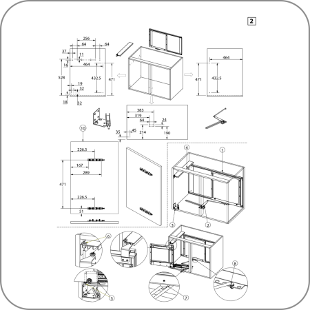 Волшебный уголок выдвижной, Хром, с доводчиком, Левое, 400