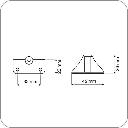Адаптер для ручки для складных дверей