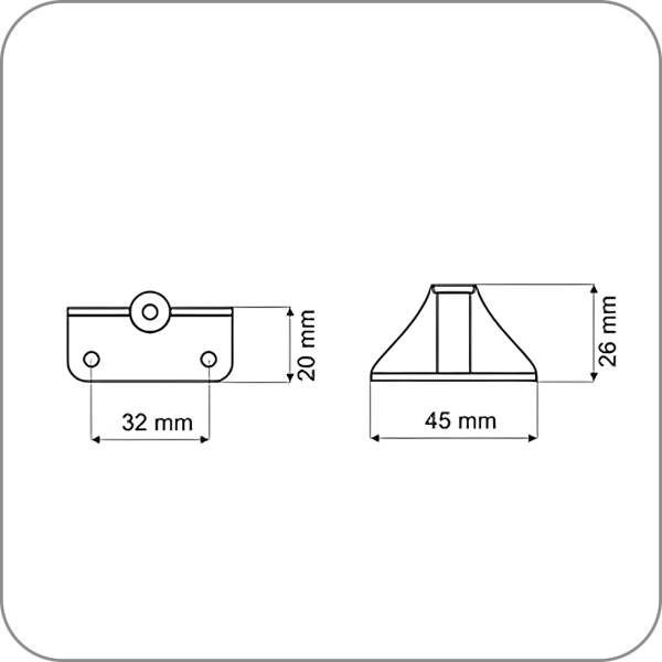 Адаптер для ручки для складных дверей