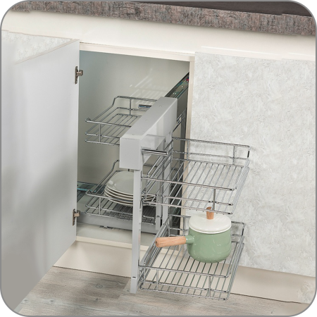 Волшебный уголок Starax - Active Corner классик, Хром, с доводчиком, Правое, 450