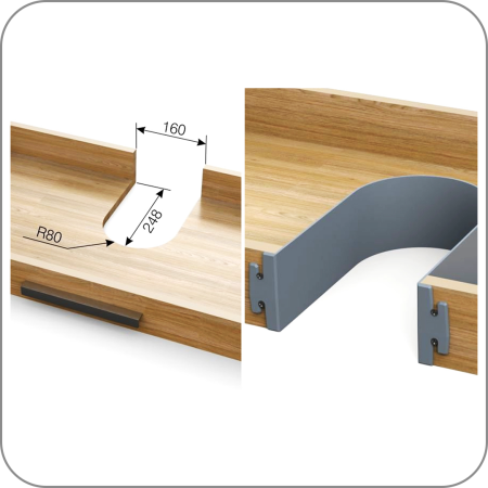 Ограничитель для сифонов U- образный, пластиковый Белый