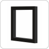 Полкодержатель LOFT  одинарный квадратный (Черный матовый, 220*200 арт. Q-4965 код 18-0003)