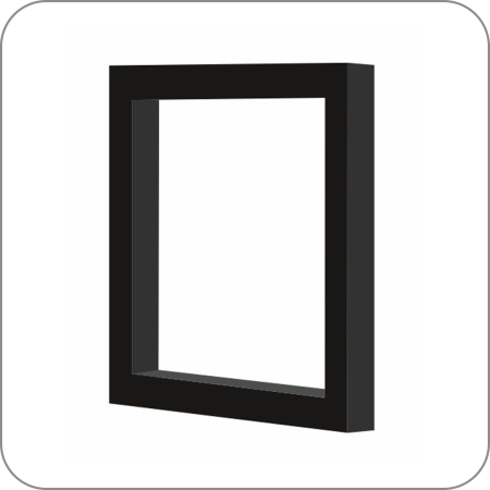 Полкодержатель LOFT  одинарный квадратный (Черный матовый, 220*200 арт. Q-4965 код 18-0003)