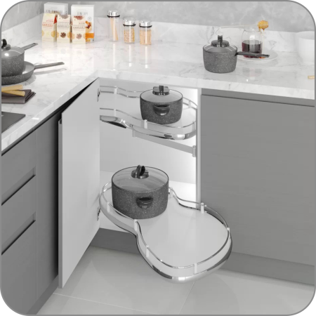 Волшебный уголок Starax тип Лепесток, Белый, с доводчиком, Правое, 400