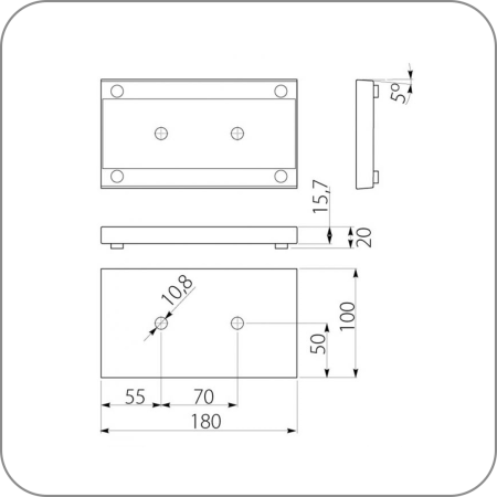 Ножка мебельная MDN926 (хром) 