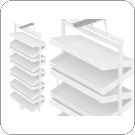 Обувница поворотная STARAX, (Белый, 1350-1550 арт. S-6833-W код )