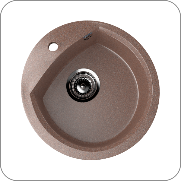 Мойка круглая, мин. база 400 мм, U-407 (307 - Терракот арт. U-407-307 код 31-0259)