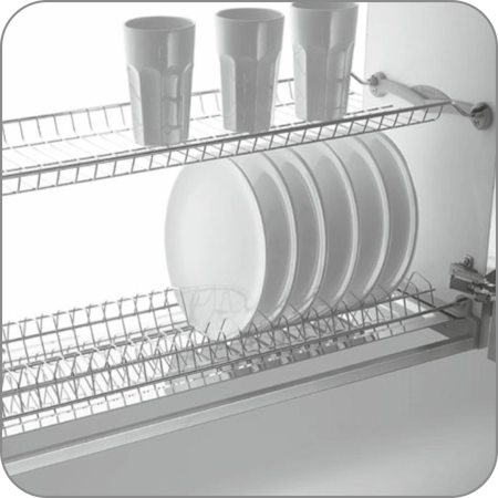 Посудосушитель INOXA -  2 уровня, сетчатый (900 мм, нержавейка,  арт. Q-7230 код )