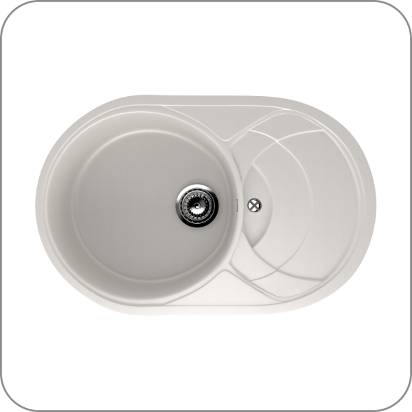 Мойка односекционная, мин. база 500 мм, U-110 (331 - Белый арт. U-110-331 код 31-0114)