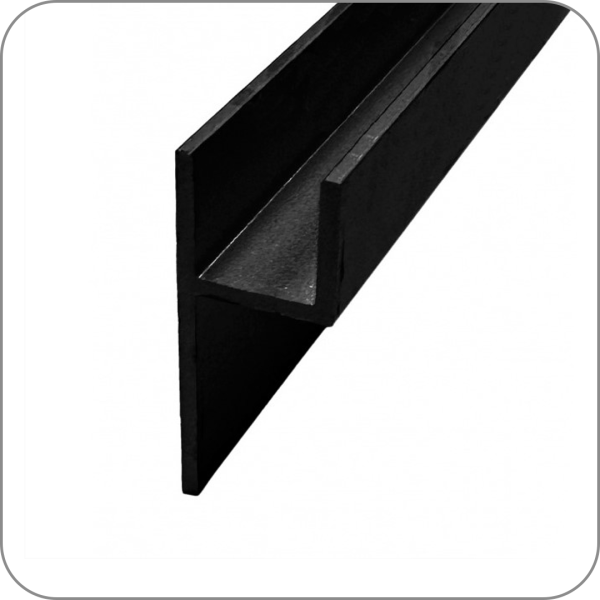 Планка-плинтус для стеновой панели/столешницы, 3000мм черная