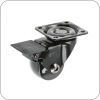 Колесо мебельное CALIBRO, со стопором, GTV (Черный, d-35 арт. KM-CALIBRO-35MM-ZH-20 код )