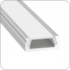 Профиль накладной ECO для светодиодной ленты, в комплекте с диффузором и заглушками (Алюминий 3м арт. Q-7210 код 19.143.37.354/ 19.143.39.337)