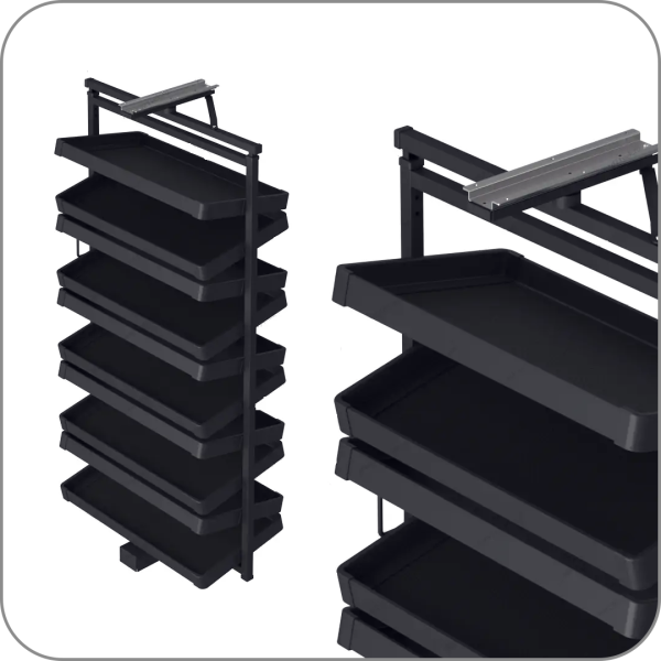 Обувница поворотная STARAX, (Антрацит, 1350-1550 арт. S-6833-A код )