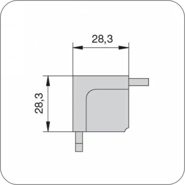 Уголок 90 гр. внутренний Eco2 GOLA для L- обр. профиля (Золото арт. Q-7048 код 15-1110)