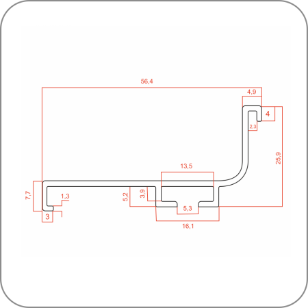Профиль Eco4 GOLA L-образный (Черный браш 4м код.АО64.44, артикул Q-7314)