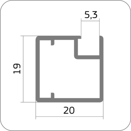 Алюминиевый профиль рамочный узкий F1-17 (Шампань арт. F1-17 код 28-0055 арт. F1-17 код 28-0055)