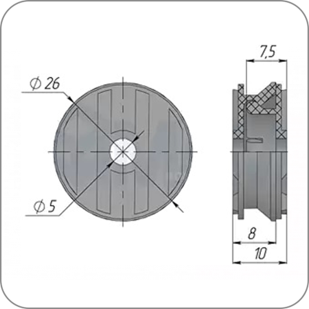  Крепление для панели, Discus     