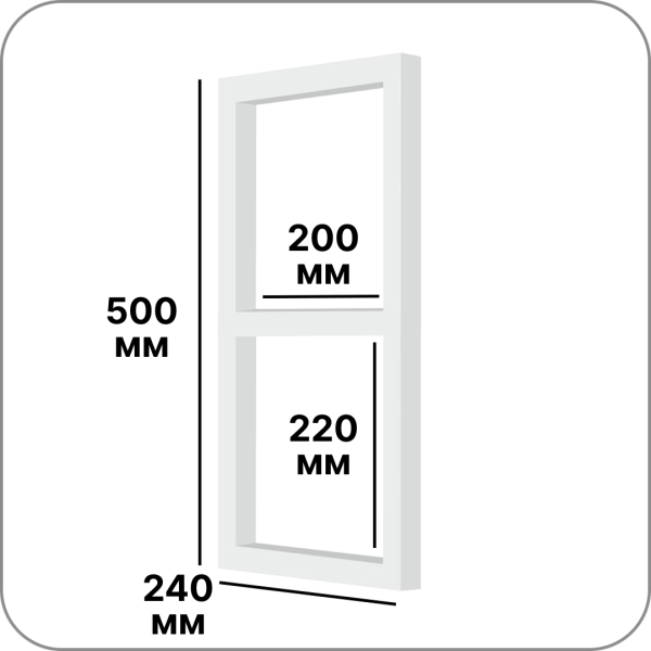 Полкодержатель LOFT  двойной квадратный (Белый матовый арт. Q-0485 код 18-0002)