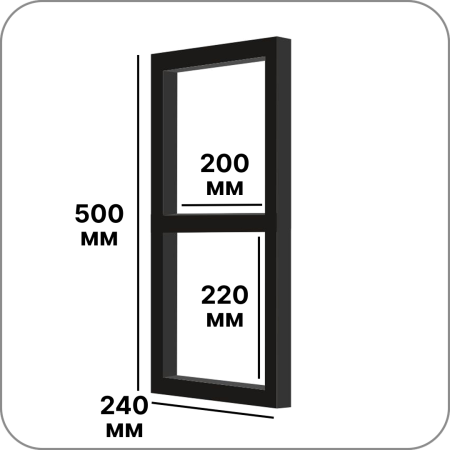 Полкодержатель LOFT  двойной квадратный (Черный матовый арт. Q-4966 код 18-0001)