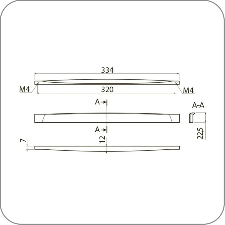 Ручка KATANIA (Хром/Черный, 320 арт. UZ-KATAN-320-12 код )