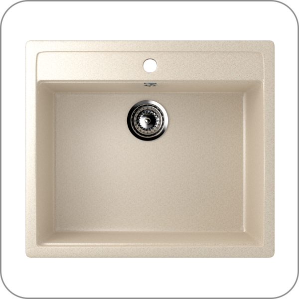 Мойка односекционная, мин. база 600 мм, U-104 (328 - Бежевый арт. U-104-328 код 31-0045)