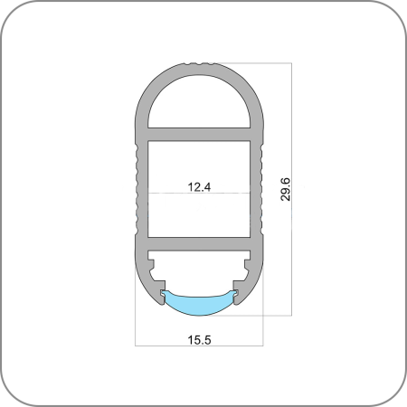 Держатель для овальной трубы TAURUS, торцевой (Черный арт. Q-5282 код )