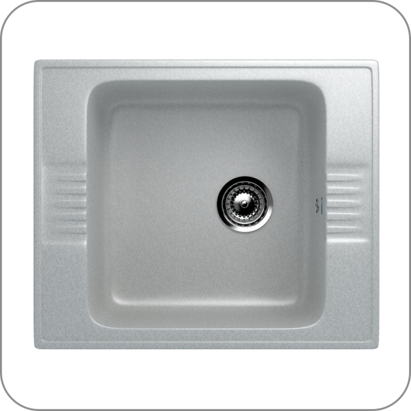 Мойка односекционная, мин. база 600 мм, U-204 (310 - Серый арт. U-204-310 код 31-0649)
