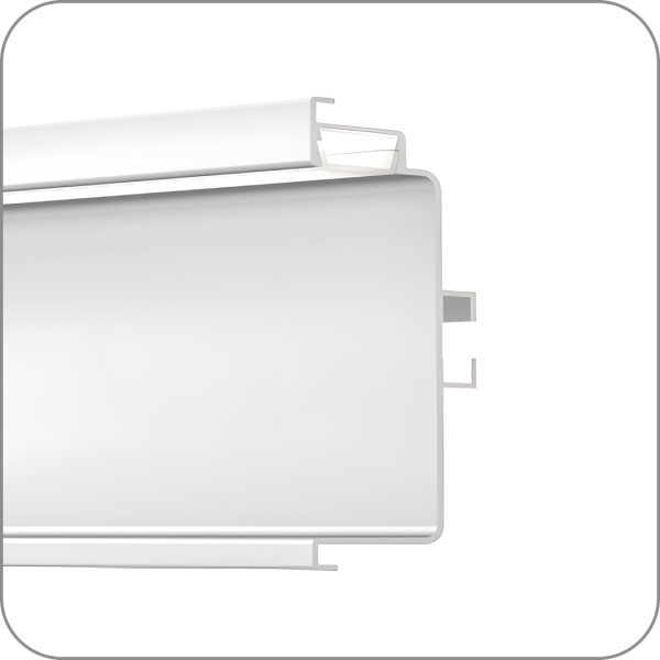 Профиль Eco4 LED GOLA C-образный (Белый глянец 2м (Без диффузора) АО96.77, артикул Q-7287 (2м))