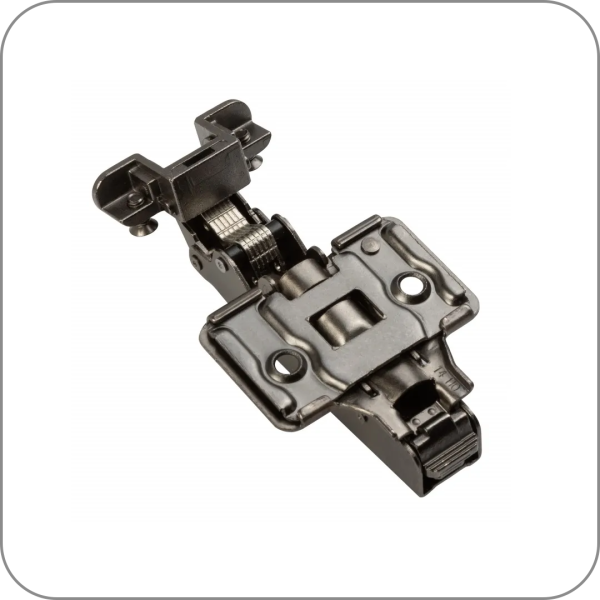 Петля GTV, SILENTO PRO, накладная для узких алюм. рамок, беспружинная, CLIP-ON, 3D, саморез, черный