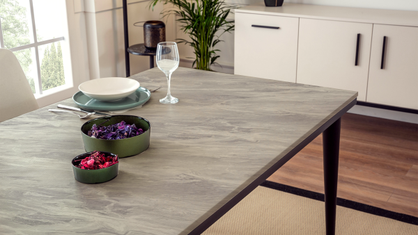 Компакт-плита C706 4200х1320х12 Мрамор Нуволато/ Черная сердцевина