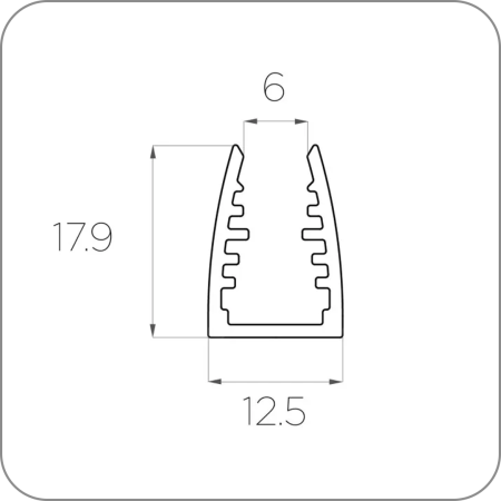 Алюмин. профиль для торц. подсветки стеклянных полок 4-6 мм (Алюмин. профиль для торц. подсветки стеклянных полок 4-6 мм арт. Q-4567 код 27-0061 арт. Q-4567 код 27-0061)