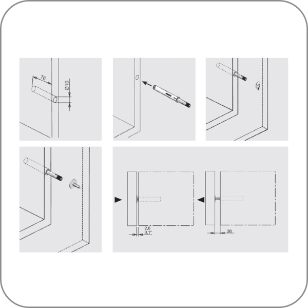 Толкатель длинный Samet, P20, серый