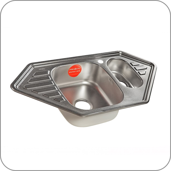 Мойка, нержавеющая сталь, две чаши, P9550С (2) (Матовая арт. P9550C/М код 31-1054)