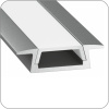 Профиль врезной ECO для светодиодной ленты, в комплекте с диффузором и заглушками (Алюминий 3м  арт. Q-7212 код 19.143.36.462)
